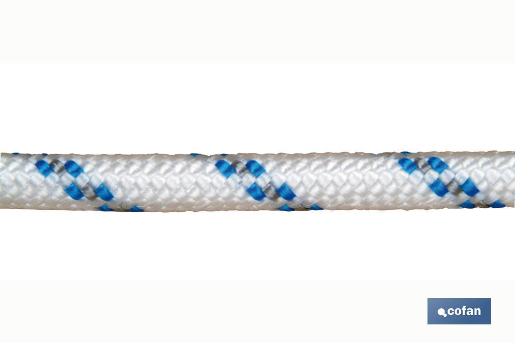CARRETE CUERDA TRENZADA POLI 12MM 100 MTS BCO