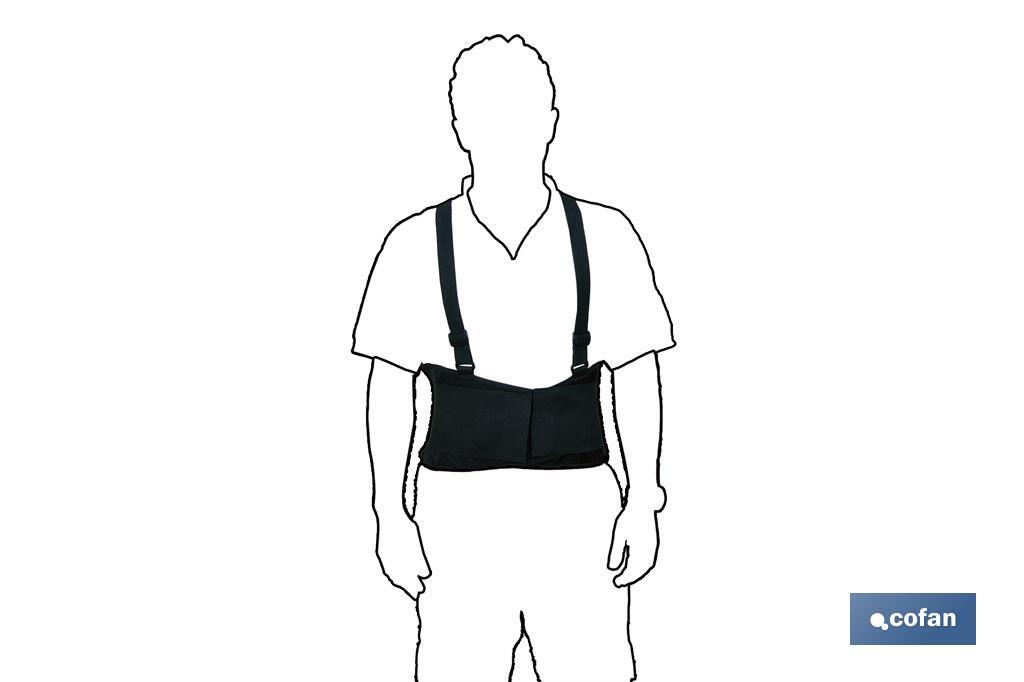 FAJA DE TRABAJO CON TIRANTES TALLA XXL