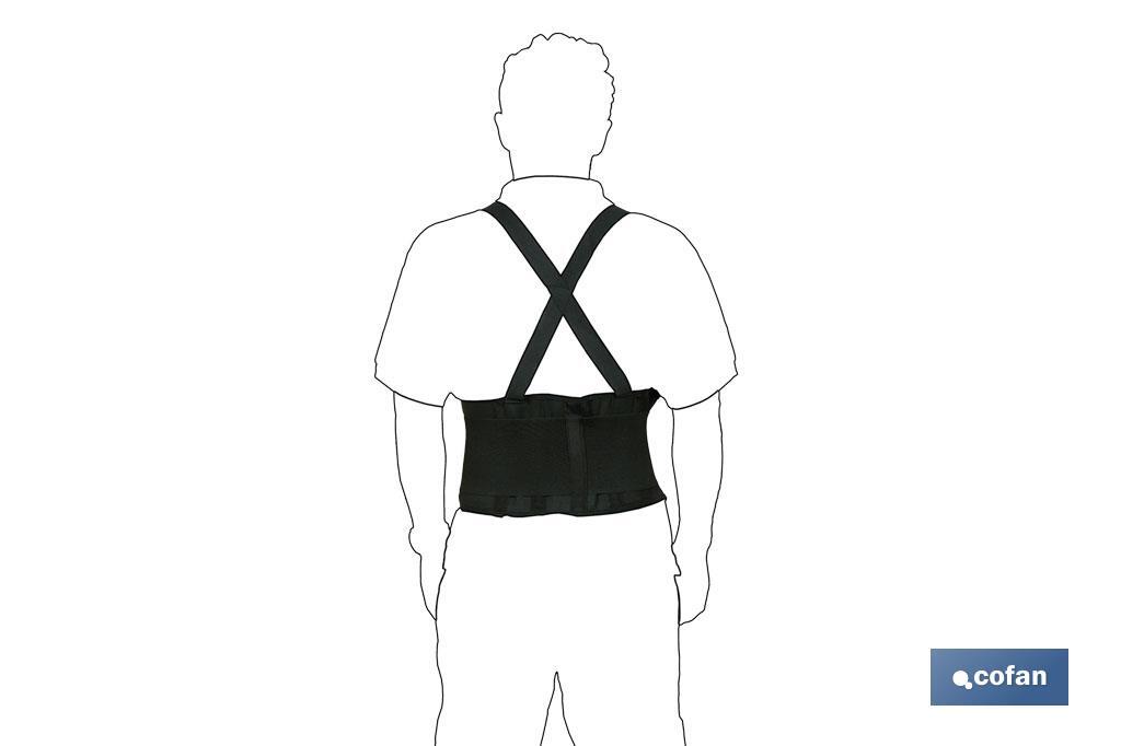FAJA DE TRABAJO CON TIRANTES TALLA XXL