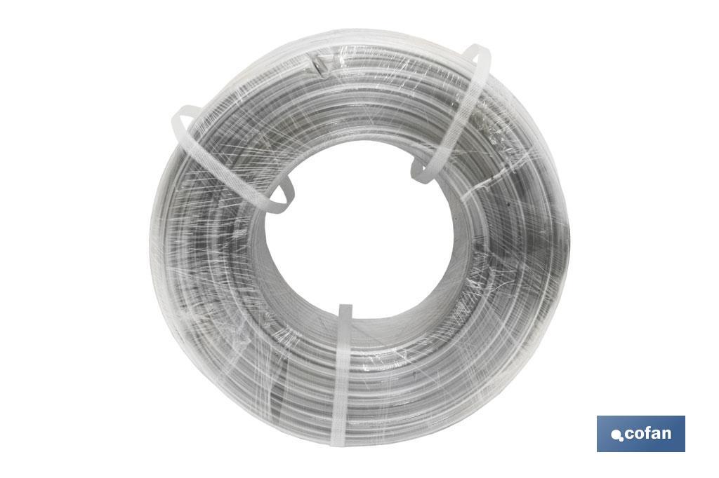 MANGUERA PVC MONOCAPA CRISTAL 20x26mm/50m