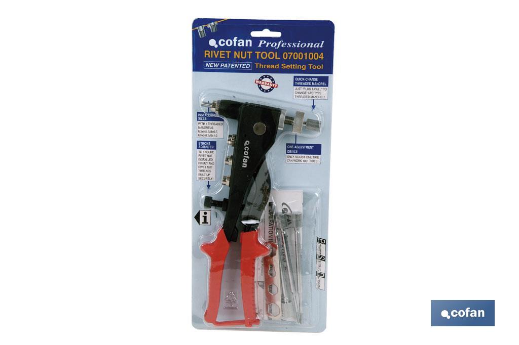 REMACHADORA TUERCAS REMACH. M-3 A M-6
