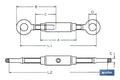 TENSOR ANILLA-ANILLA ZINC. DIN 1480 M-8