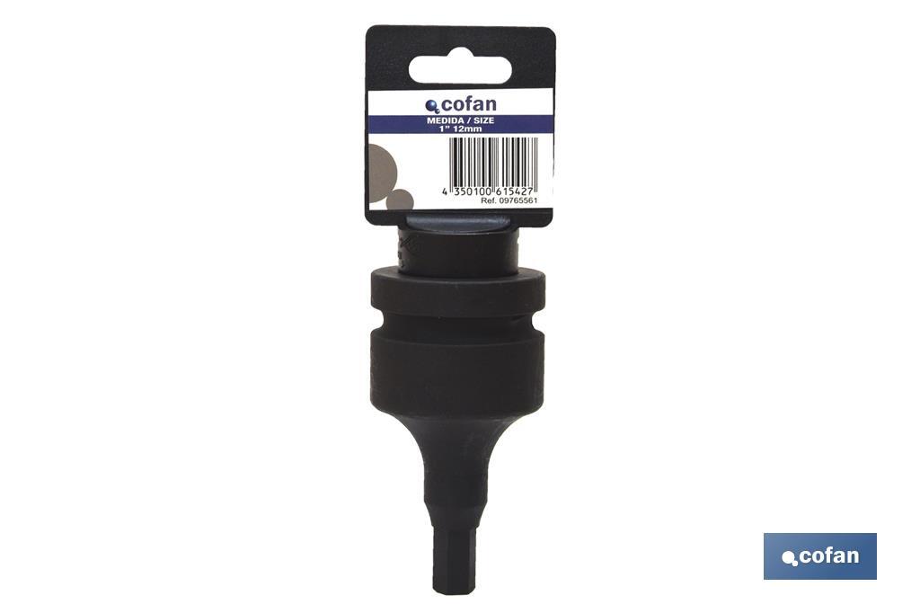 VASO IMPACTO 1 HEXAG. MACHO 22 MM