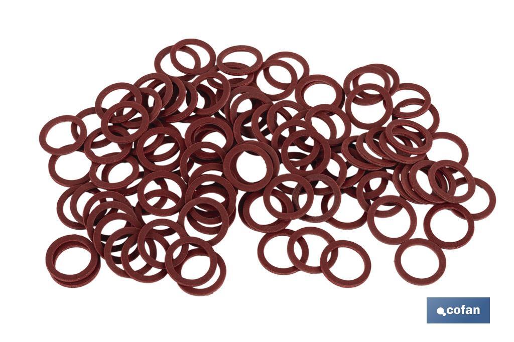 ARANDELA DE FIBRA ROJA M-12 X 18 X 1,5