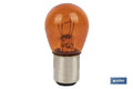 LÁMPARA 2 POLOS ÁMBAR CENTRADA P21/5W (BAY15d) 12V