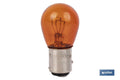 LÁMPARA 2 POLOS ÁMBAR DESCENTRADA P21/5W (BAZ15d) 12V
