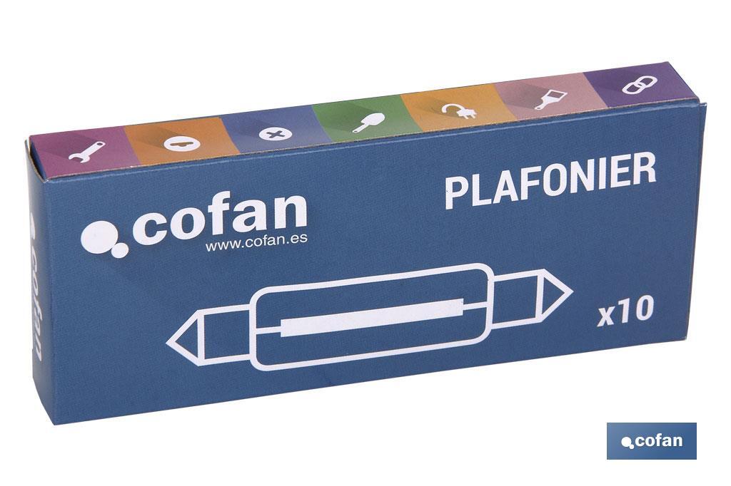 LÁMPARA PLAFONIER C10W (11X31mm) 12V venta unitaria