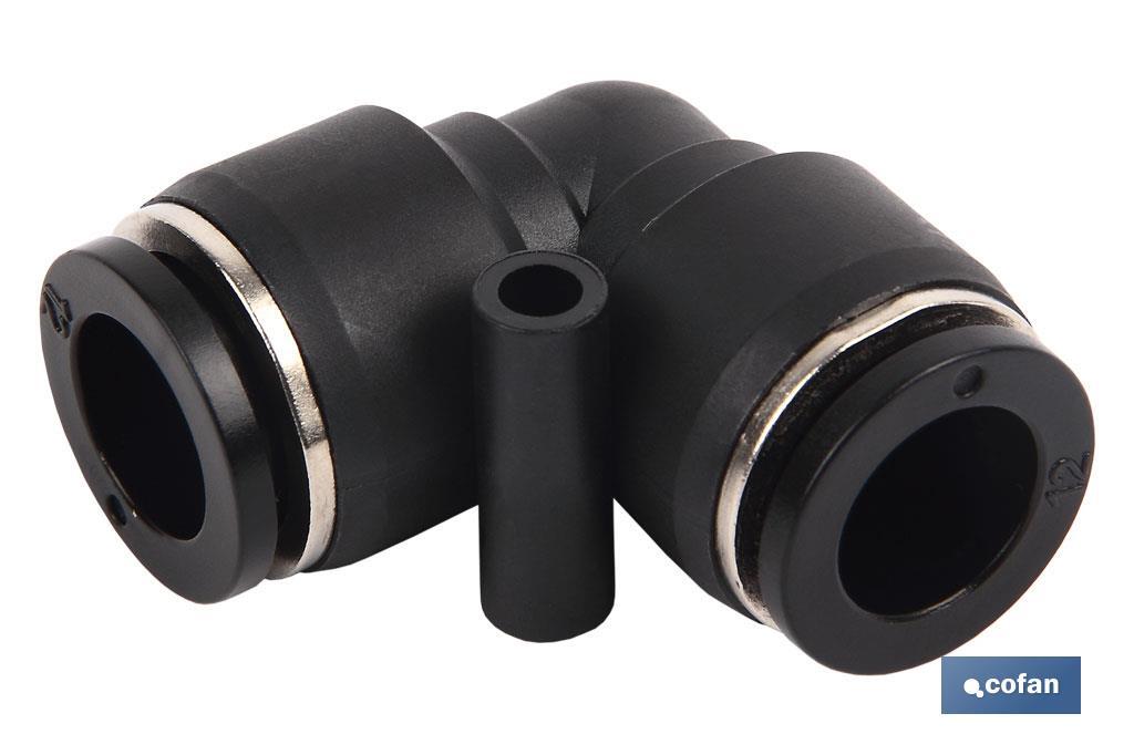 EMPALME RAPIDO CODO PLASTICO T-6 Venta unitaria