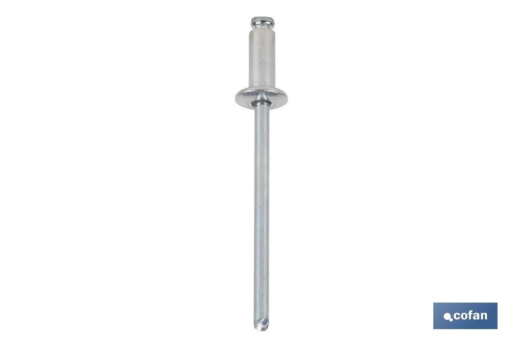 REMACHE ALUMINIO NORMAL 4 X 8 MM