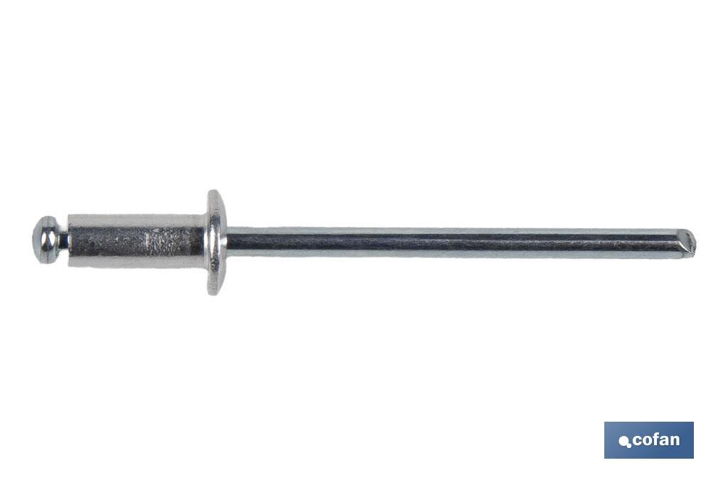REMACHE ALUMINIO NORMAL 4 X 8 MM