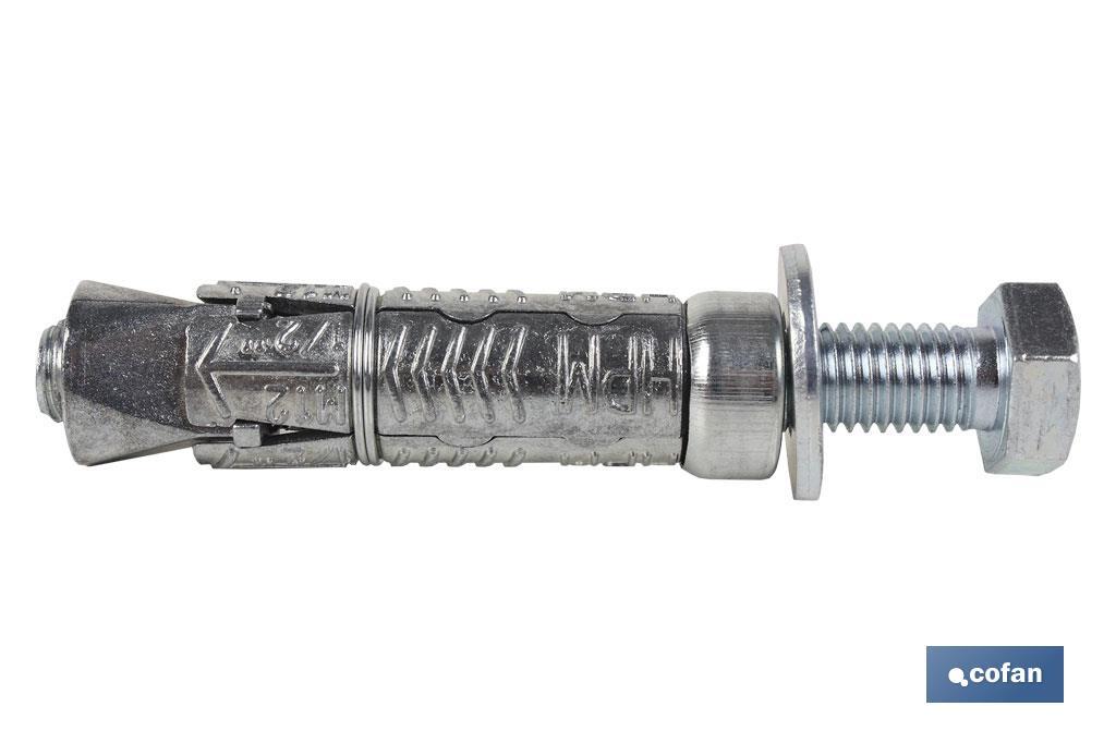 ANCLAJE ZAMAK HPM M-6x50 CON TORNILLO 8.8