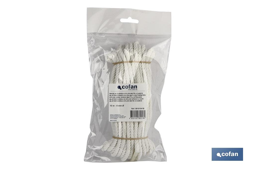 MADEJA CUERDA NYLON MATE 4 CABOS 10MM 10M