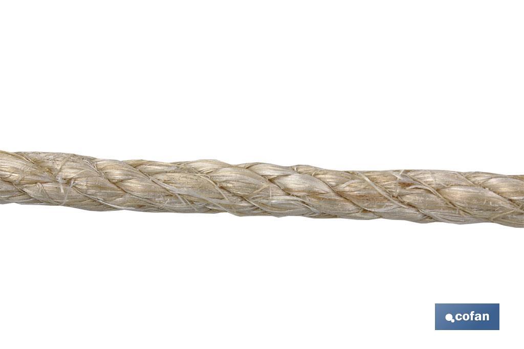 CUERDA SISAL 4 CABOS 16 MM 25 MTS NATURAL