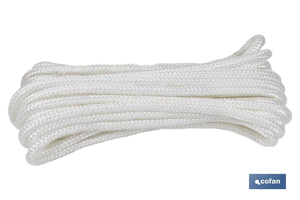 MADEJA CORDÓN POLIÉSTER REFORZADO 5 MM 5 M BLANCO