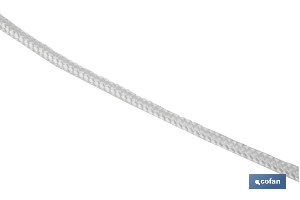 MADEJA CORDÓN POLIÉSTER REFORZADO 5 MM 10 M BLANCO