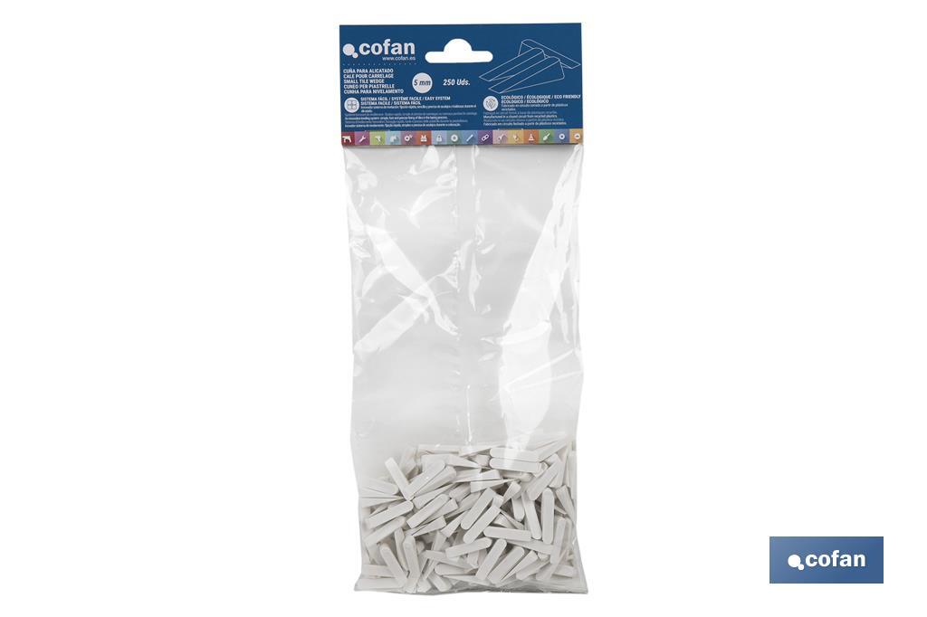 CUÑA 5 MM PARA ALICATADO 250 UDS