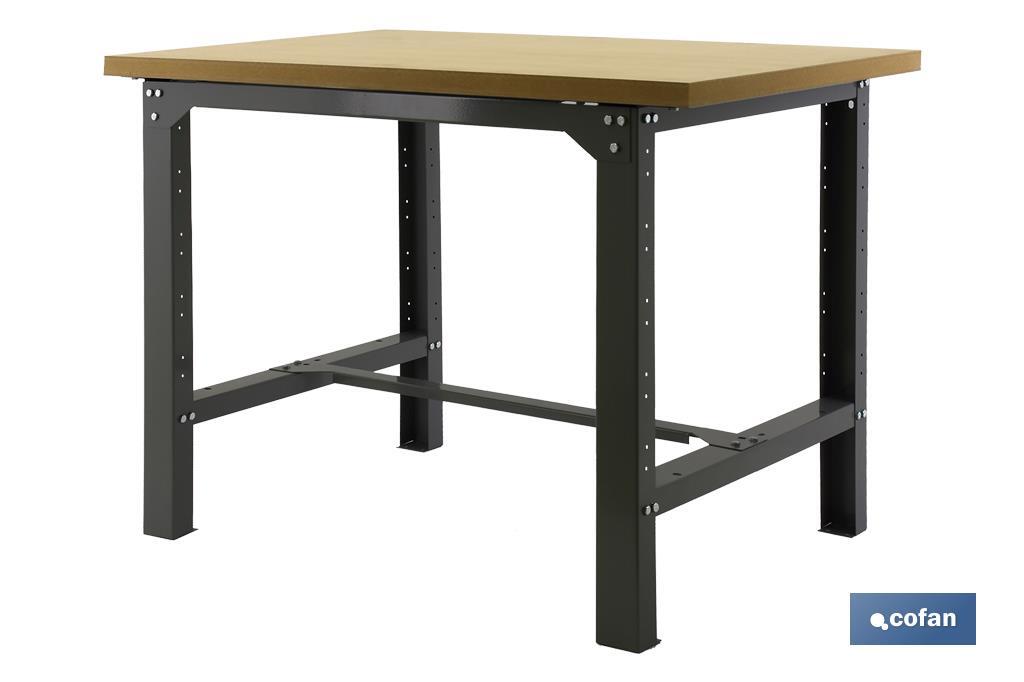 BANCO DE TRABAJO MADERA ANTRACITA L-1200 MM