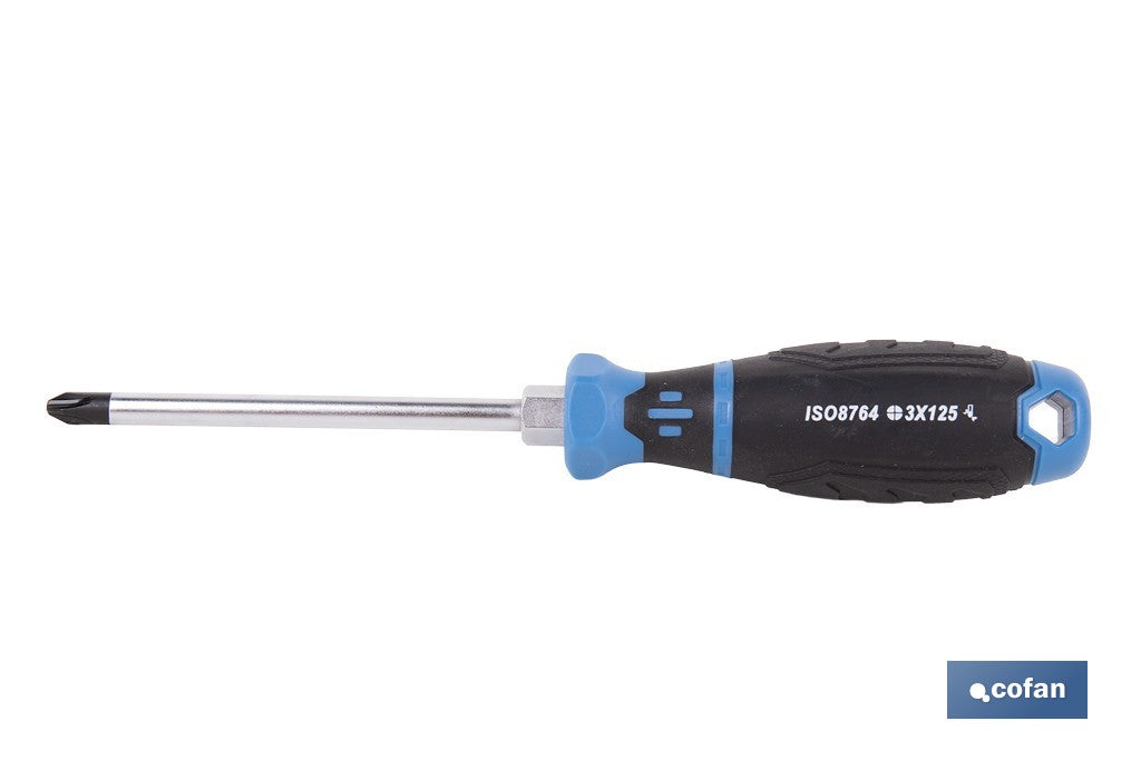 DESTORNILLADOR GRIPFORCE CR-V-MO CON HEXÁGONO PH3 X 125