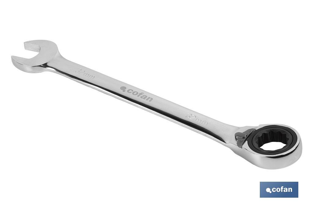 LLAVE COMBINADA CARRACA REVERS. 32MM