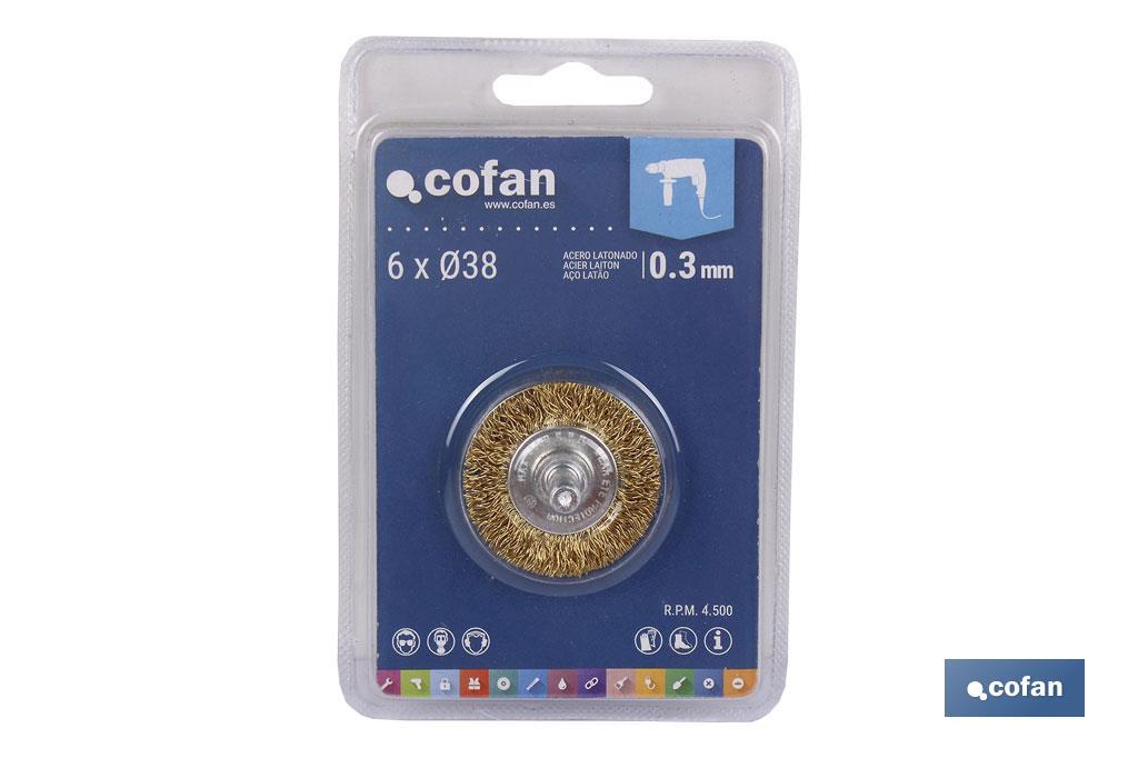 CEPILLO CIRCULAR ONDULADO 6xØ100 A.LATONADO 0.3mm
