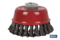 CEPILLO COPA TRENZADO M14 Ø125 ACERO 0.3mm