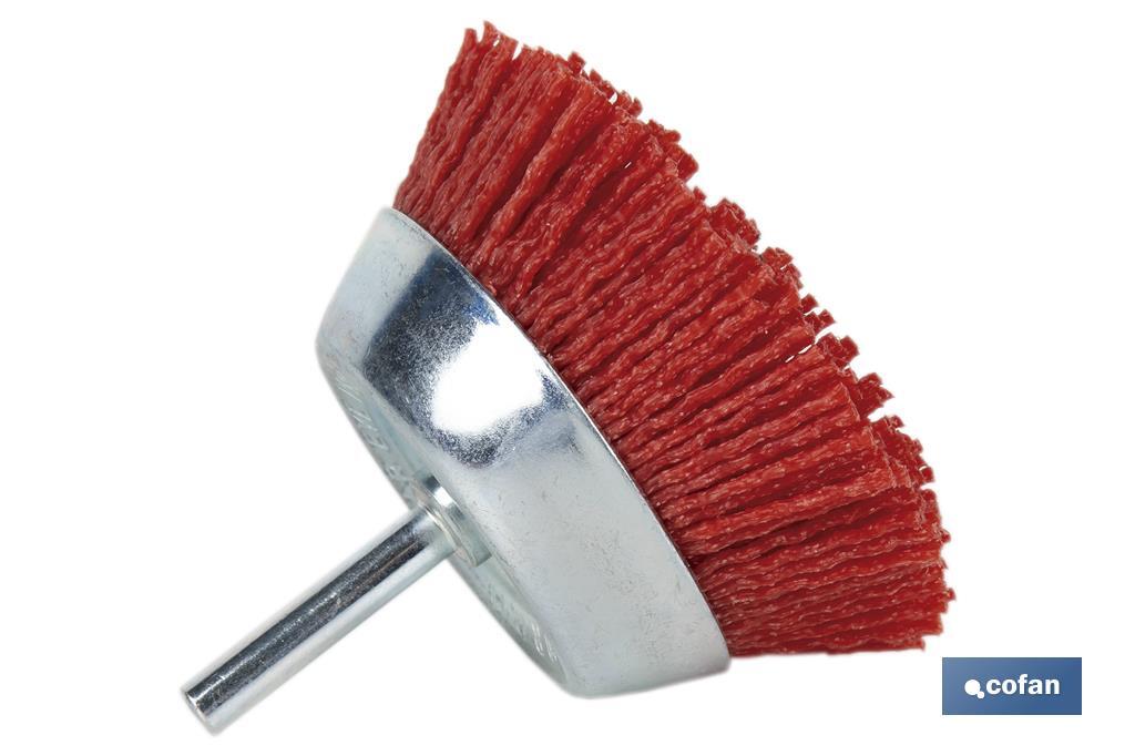 CEPILLO COPA DE NYLON 6 MM X Ø50