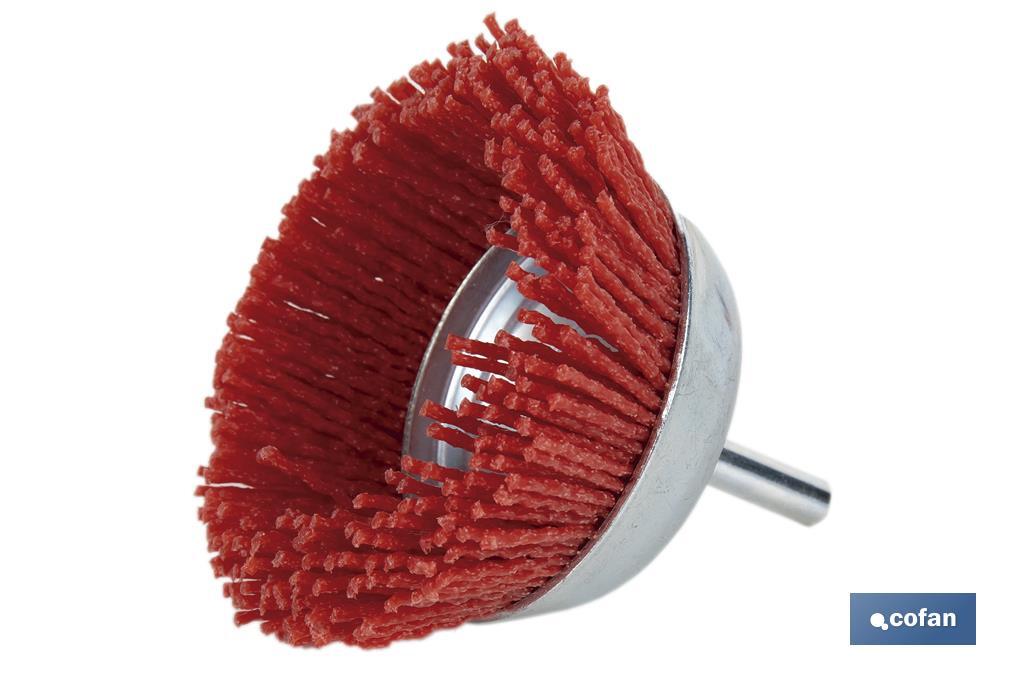 CEPILLO COPA DE NYLON 6 MM X Ø75