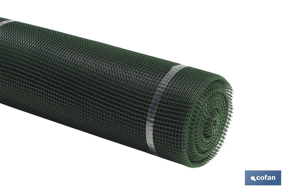 MALLA PLAST. CUADRADA JARDIN 10mm VERDE 1x25m