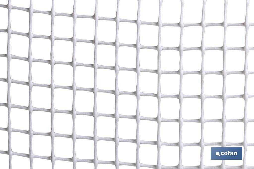 MALLA PLAST. CUADRADA JARDIN 10mm BLANCO 1x25m