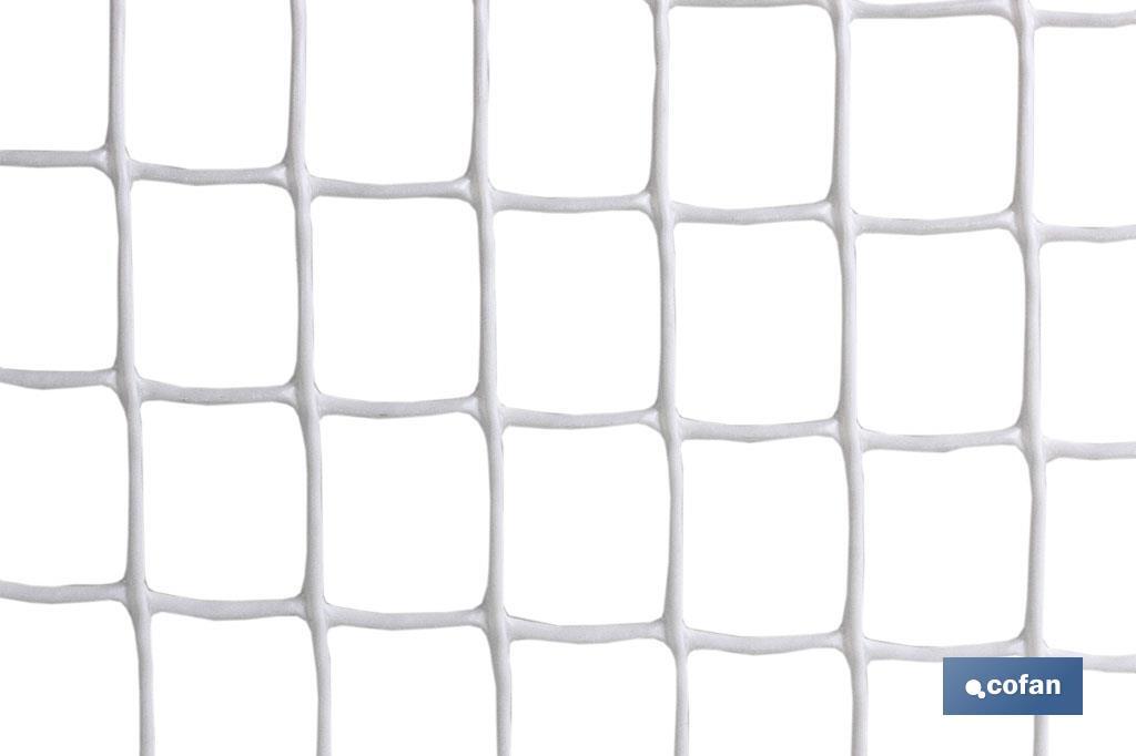 MALLA PLAST. CUADRADA JARDIN 20mm BLANCO 1x25m