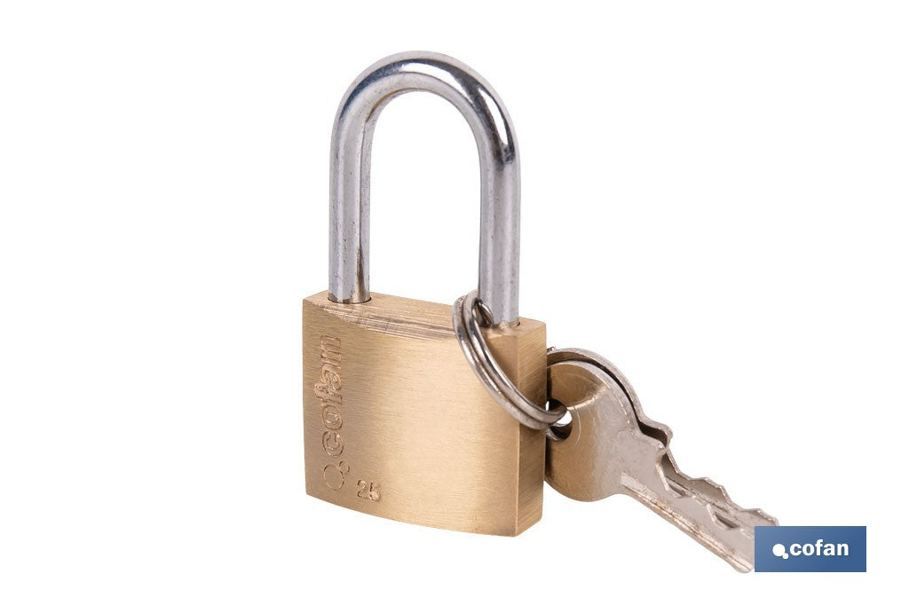 CANDADO DE LATÓN A/LARGO QUALITY PLUS 25MM