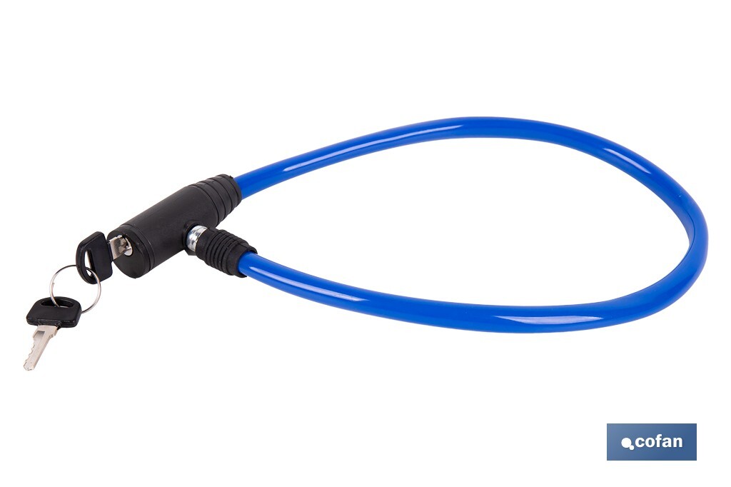 CANDADO DE BICICLETA CON CABLE DE ACERO Ø5 MM 500 MM