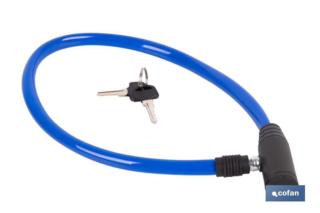 CANDADO DE BICICLETA CON CABLE DE ACERO Ø5 MM 500 MM