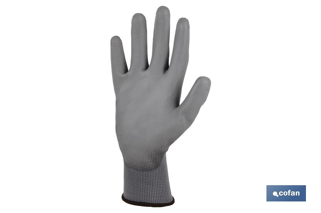 BLISTER G. 100% POLIEST. IMPREG. PU GRIS T-8 venta unitaria