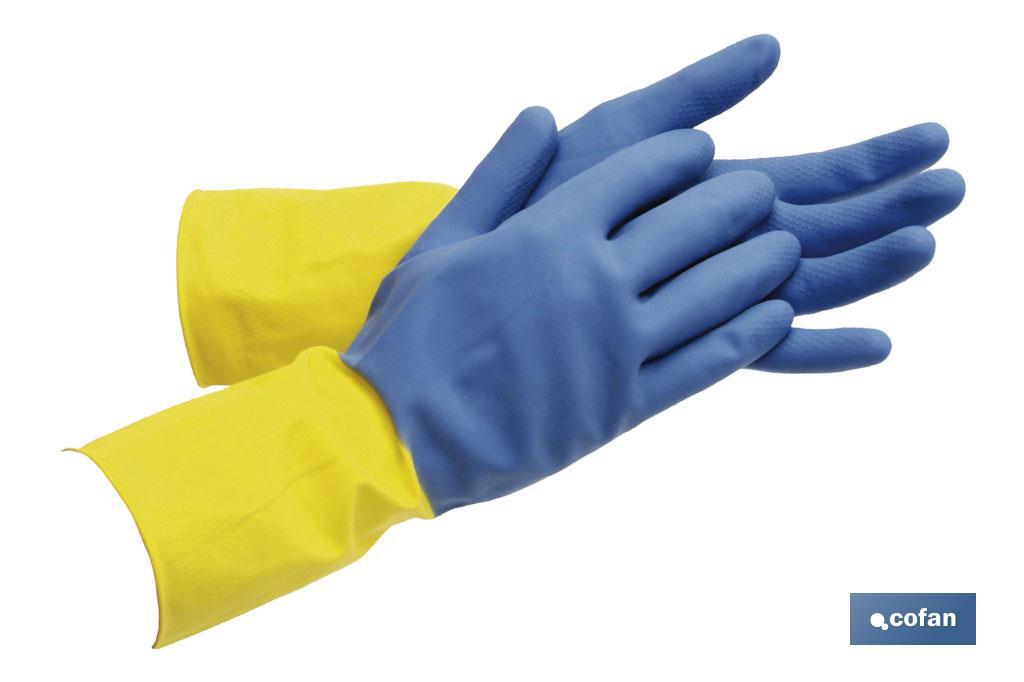 GUANTE BICOLOR LATEX REFORZADO T 9