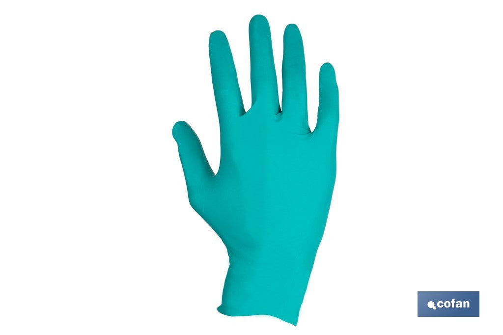 CAJA 100 UDS. GUANTES NITRILO VERDE PROTECCION FITOSANITARIOS T-L
