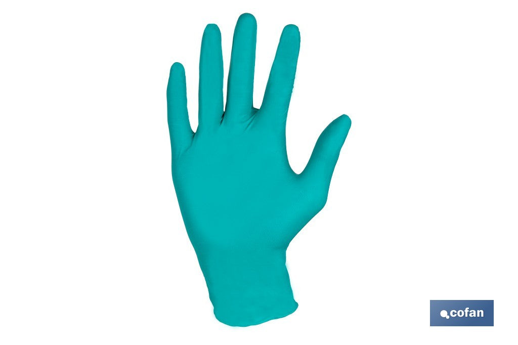 CAJA 100 UDS. GUANTES NITRILO VERDE PROTECCION FITOSANITARIOS T-L