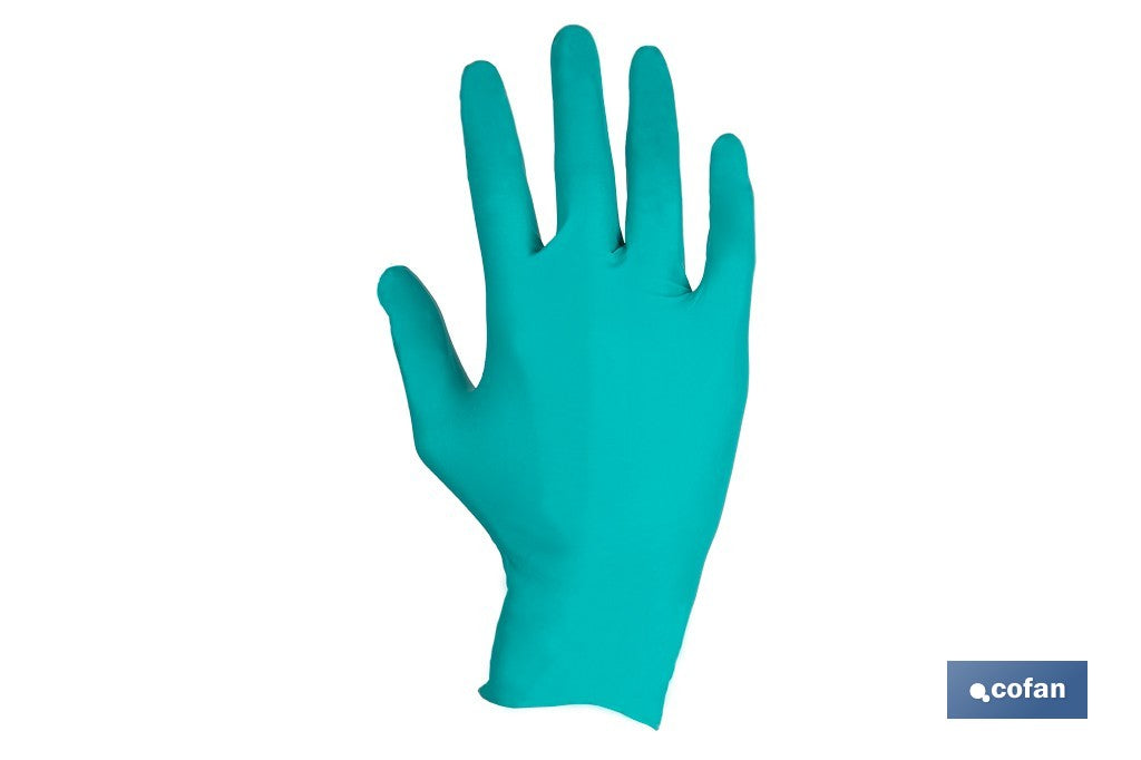CAJA 100 UDS. GUANTES NITRILO VERDE PROTECCION FITOSANITARIOS T-S