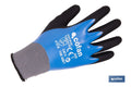 GUANTE IMPREGNADO SANDY DOBLE CAPA DE NITRILO AZUL TALLA 10 VENTA UNITARIA