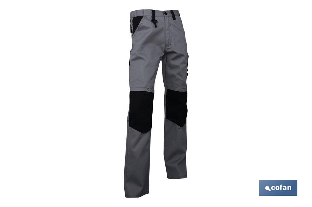 PANTALON TRABAJO LENOIR 280gms/m GRIS-NEGRO T-42