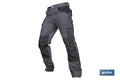 PANTALÓN DE TRABAJO HEIMDALL ELASTANO 280 G/M2 GRIS OSCURO CON DETALLES NEGROS TALLA 50