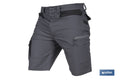 BERMUDAS DE TRABAJO FRIGG ELASTANO 215 G/M2 GRIS OSCURO CON DETALLES NEGROS TALLA 58