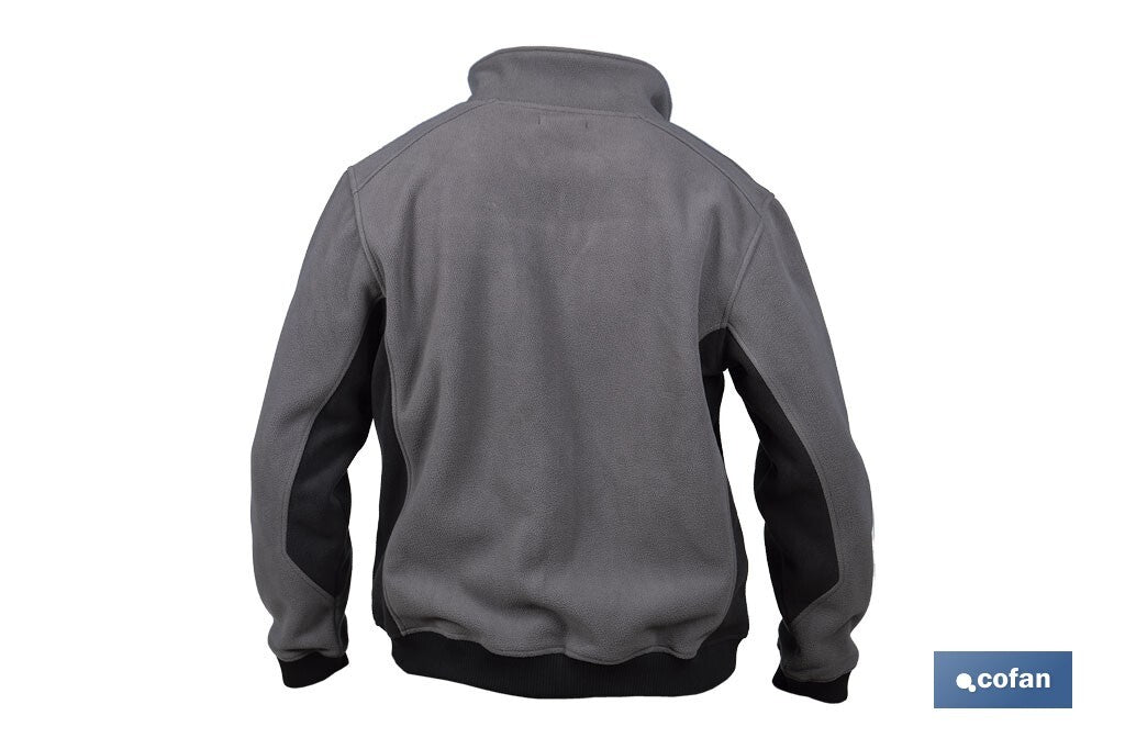 CHAQUETA POLAR MODELO WALKER 370 G/M GRIS-NEGRO TALLA XL