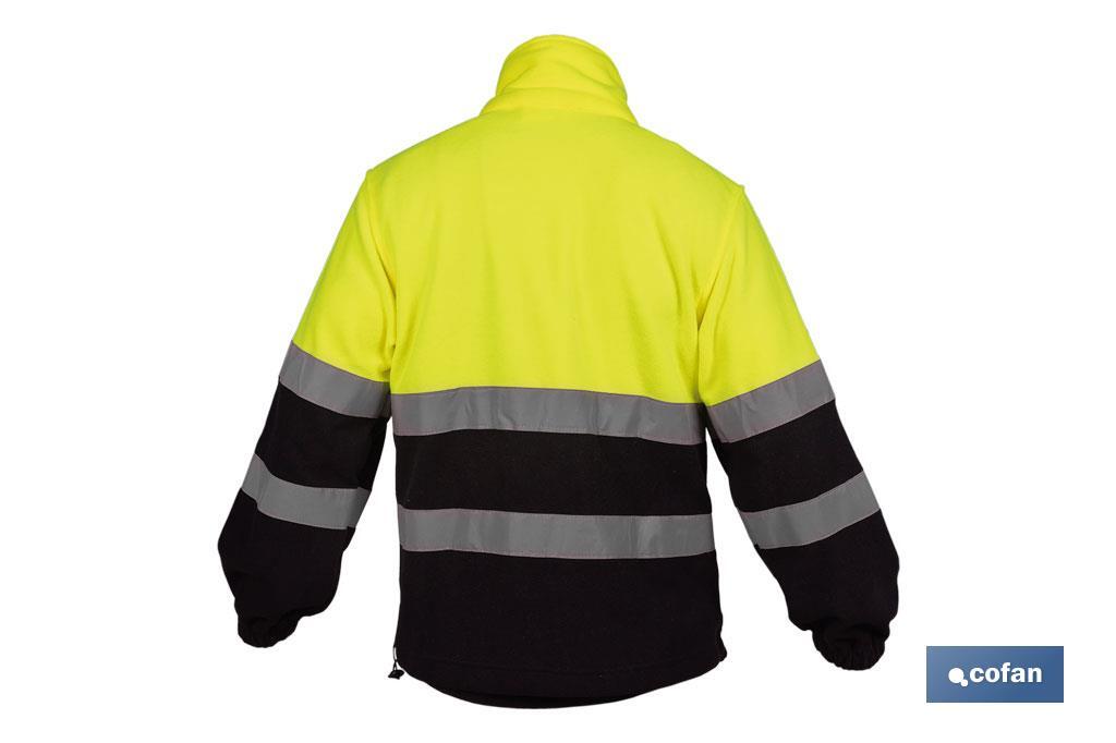 FORRO POLAR DE ALTA VISIBILIDAD MODELO ALTAIR AMARILLO Y AZUL TALLA S