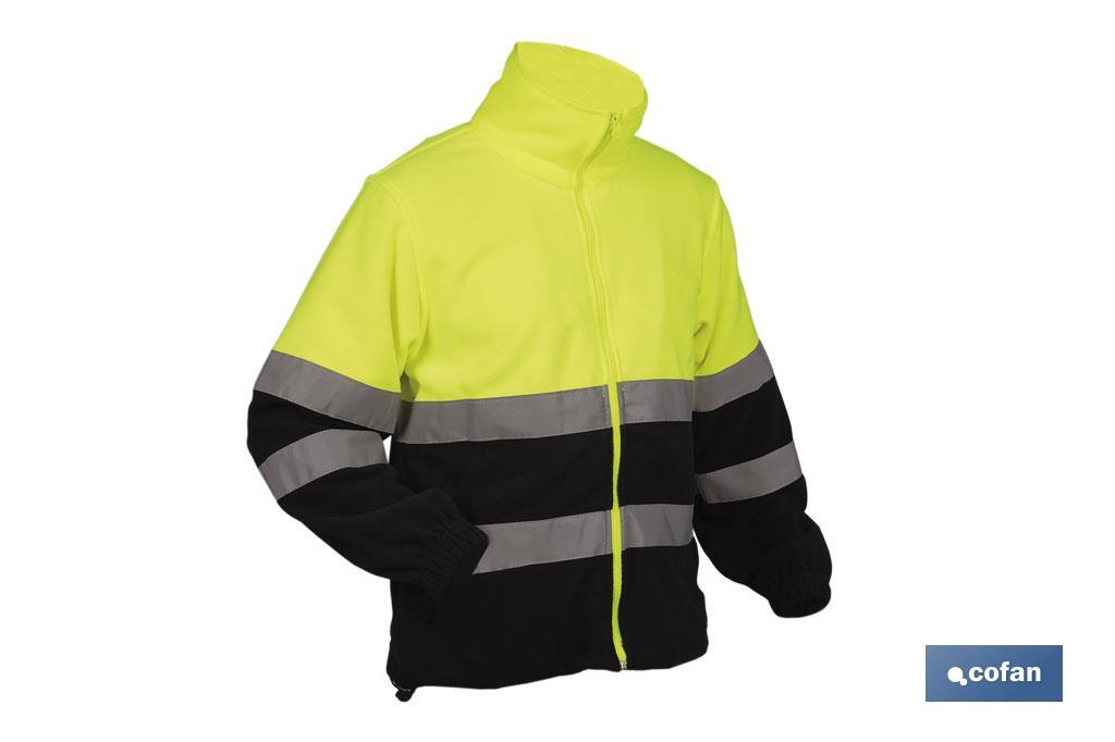 FORRO POLAR DE ALTA VISIBILIDAD MODELO ALTAIR AMARILLO Y AZUL TALLA S