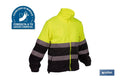 FORRO POLAR DE ALTA VISIBILIDAD MODELO ALTAIR AMARILLO Y AZUL TALLA M