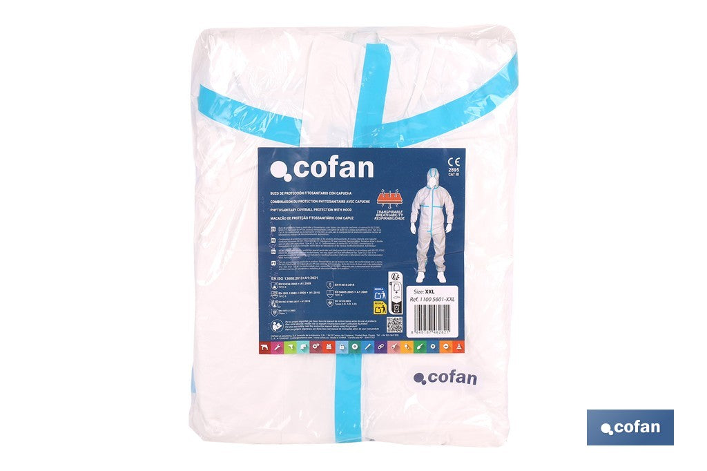 BUZO C/CAPUCHA FITOSANITARIOS ISO 27065 TALLA XXL