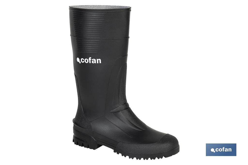 BOTA ALTA DE AGUA PVC NEGRA TALLA 41
