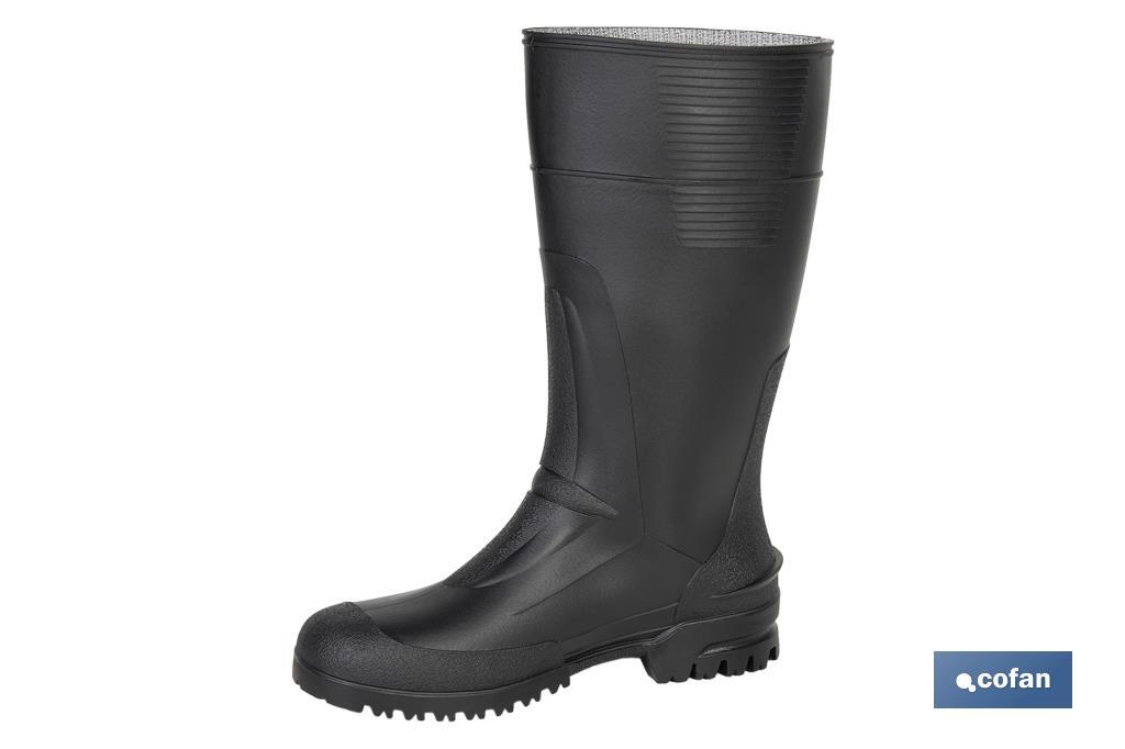 BOTA ALTA DE AGUA PVC NEGRA TALLA 39
