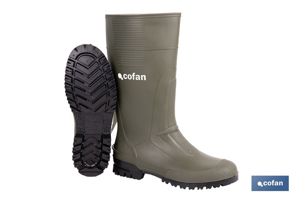 BOTA ALTA DE AGUA PVC VERDE TALLA 36